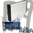 AKIRA 3.5吋SATA硬碟 轉USB2.0+ESATA外接盒 ＋ 2 port eSATA+IDE擴充 PCI-E介面卡